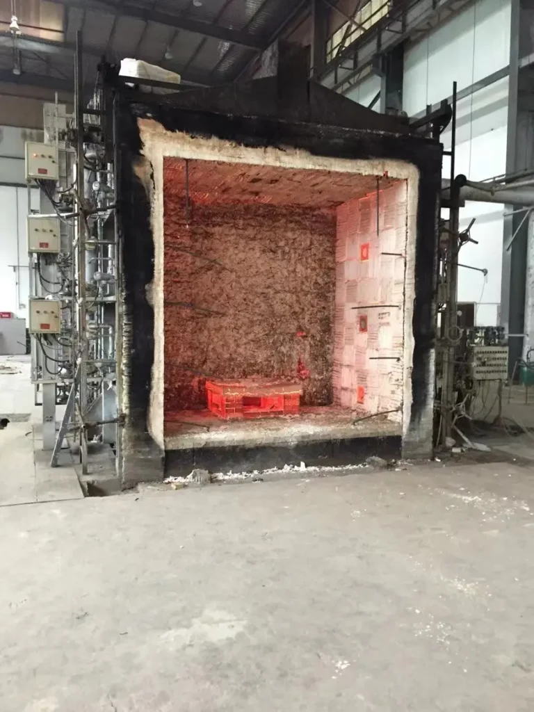 calcium silicate board being assembled for fire resistance test