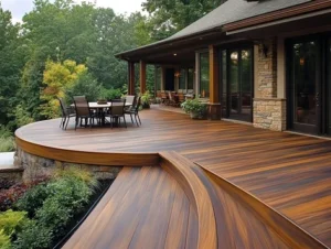 fiber cement outdoor flooring with wood texture