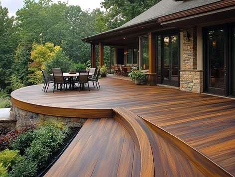 fiber cement outdoor flooring with wood texture