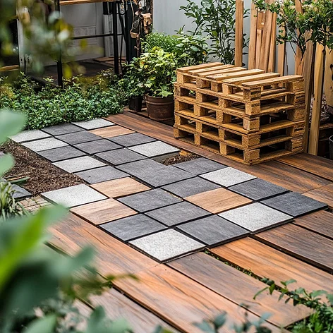 fiber cement outdoor floor for garden paths