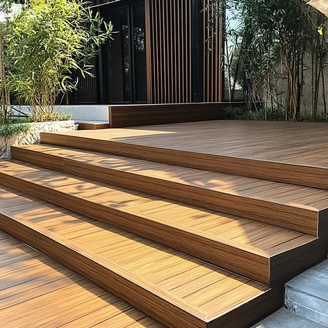 fiber cement planks for backyard decks