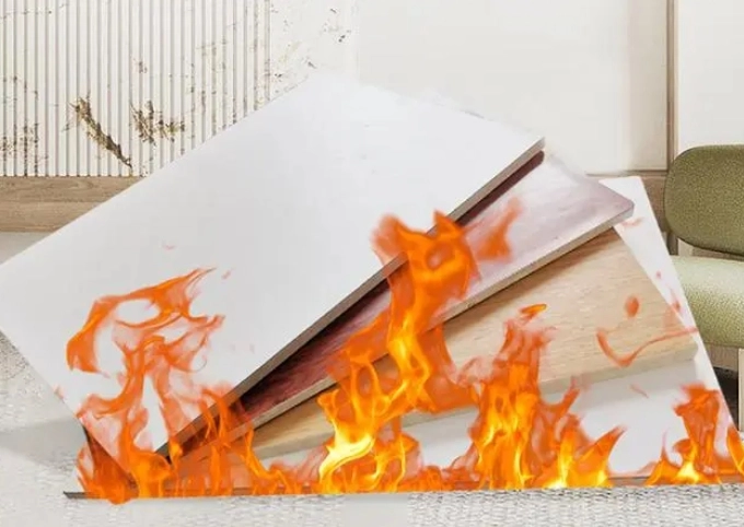 calcium silicate fireproof board demonstrating high flame resistance performance