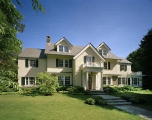 daylight exterior shot of house in residential neighborhood