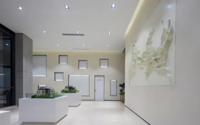 modern house interior with cement board decoration
