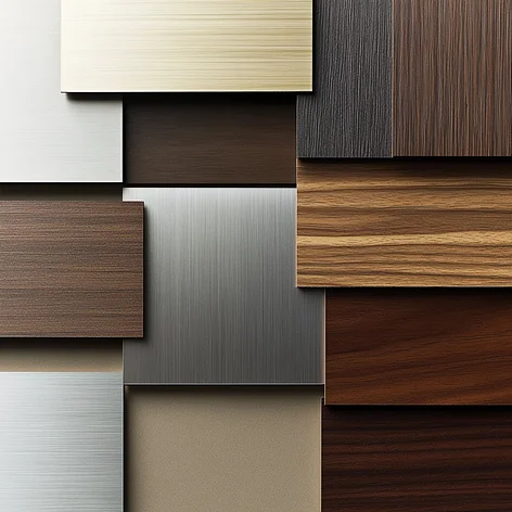 different wall boards in various finishes