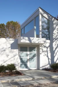residential building exterior long distance shot