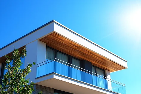 house exterior long shot sunny day architecture