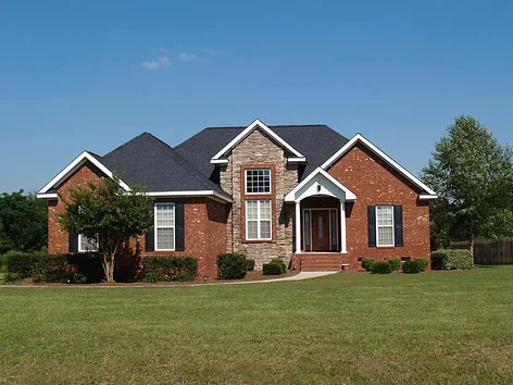 house building exterior view under sunlight