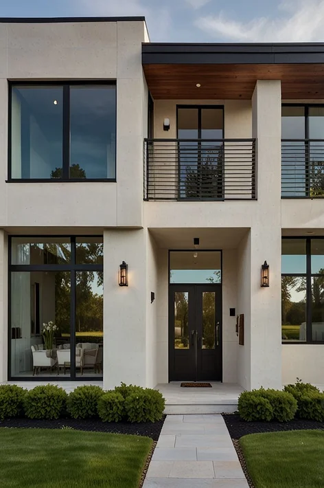 contemporary home facade architecture view