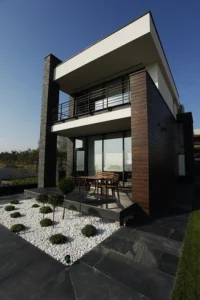 urban house front elevation shot