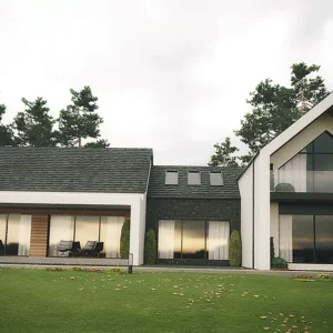 modern house construction exterior wall